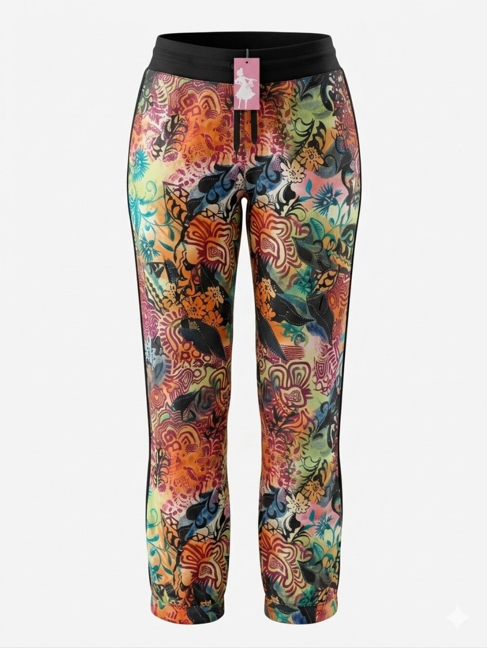 Nilla Shields "Spice Island" Flare Lounge Pants Large VTG